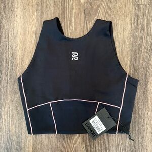 Bandit STAMINA™ POP STITCH VOLTA™ CROP - BLACK / MAUVE